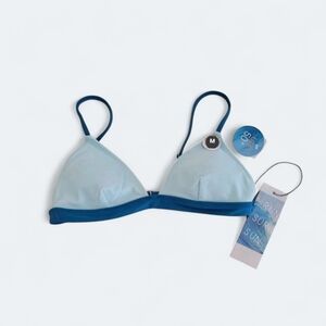 Blue and Teal Forever 21 Triangle Bikini Top Size Medium NWT